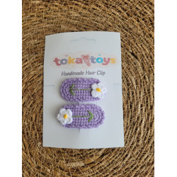 El Yapımı Lila Çiçekli Çıt Çıt Toka – Kız Çocuk Saç Tokası (2'li Set) El Yapımı Lila Çiçekli Çıt Çıt Toka – Kız Çocuk Saç Tokası (2'li Set)